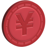 3D Yen or Yuan currency sign png