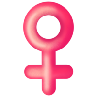 pictogramme du symbole féminin rose png