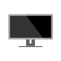 ícone do monitor do computador desktop. ícone de sinal de monitor e símbolo. png