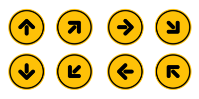 direção do ícone de sinal de seta de tráfego png