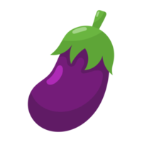 icône d'aubergine de dessin animé. png