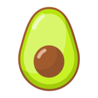 icono de aguacate de dibujos animados. png