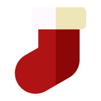 ícone de meia vermelha de Natal. png