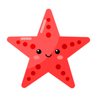 icône d'étoile de mer de dessin animé. png