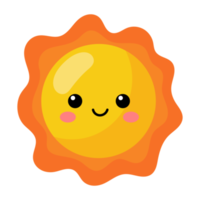 icône de soleil kawaii. png