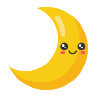 icono de la luna de dibujos animados. png