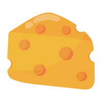 Cheese cheddar piece slice block icon. png