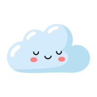 lindo icono de dibujos animados de nubes. png