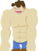 Cute Big Foot Hulk Drooling Illustration png