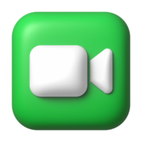 icône de l'application 3d de chat vidéo png
