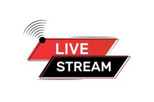 Live stream button vector illustration