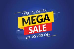 Mega Sale colorful banner design. vector