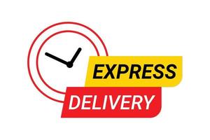 Express delivery flat logo and banner element design. vector