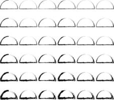 Brush Stroke Hand Drawn Semicircle vector