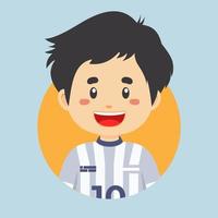 avatar de un personaje de futbolistas vector