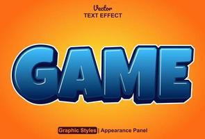 Game text effects with graphic style and editable. vector