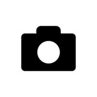 camera icon simple design in white background vector