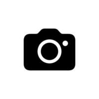 camera icon simple design in white background vector