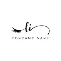 initial LI logo handwriting beauty salon fashion modern luxury letter vector