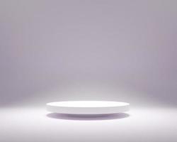 Isolated Product Stand white room in grey background. Studio Scene For Product. minimal design 3D rendering photo