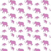 Background with pink elephants. vector