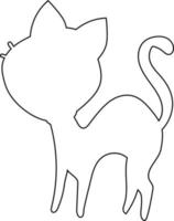 Outline of a cat, pet. vector