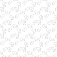 Background with the contour of cats in black. vector