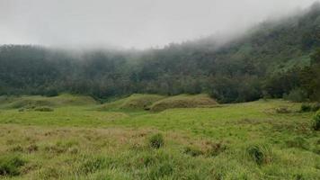 Dieng savanna landscape view photo