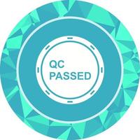Unique QC Passed Vector Icon