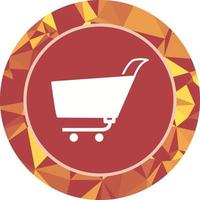 icono de vector de carrito de compras único