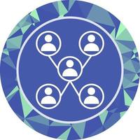 Unique Company Network Vector Icon