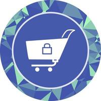 Unique Locked Cart Vector Icon