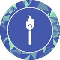 Unique Lit Matchstick Vector Icon