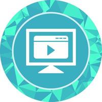 icono de vector de transmisión de video