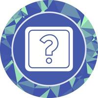 Unique Question Mark Vector Icon