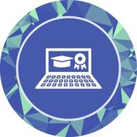 Unique Online Degree Vector Icon