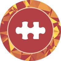 Unique Puzzle Piece Vector Icon