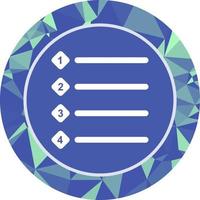 Unique Numbered list Vector Icon