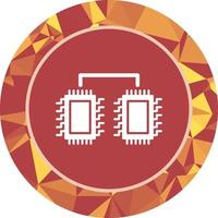 Processors Connected Vector Icon
