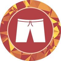 icono de vector de pantalones cortos