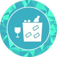 Unique Wine Bottle in Ice Vector Icon