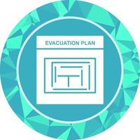 icono de vector de plan de evacuación