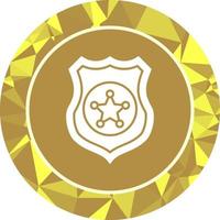 icono de vector de escudo de policía