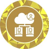 Cloud Library Vector Icon