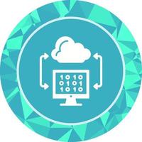 icono de vector de codificación de nube