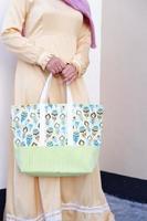beautiful patterned bag as a background photo