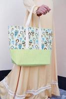 beautiful patterned bag as a background photo