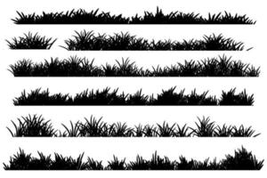 simple grass silhouette vector