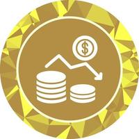 icono de vector de pérdida de dinero