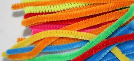 Many threads of different colors. Colorful background. photo